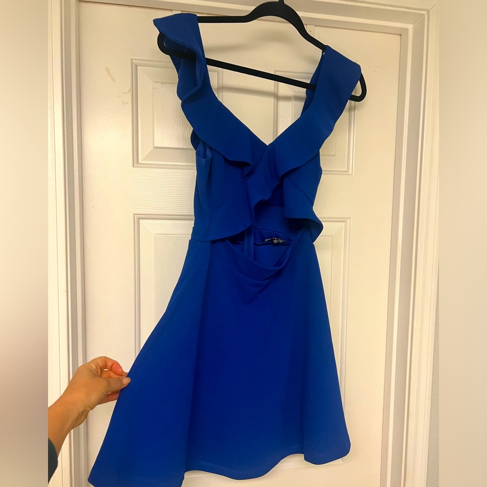 Lulus blue cutout dress